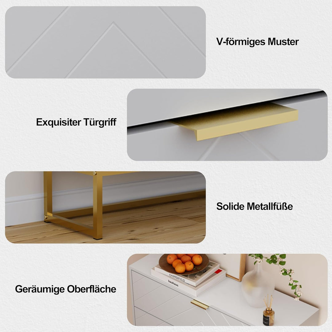 UEV Schuhschrank mit 3 Klappen schmal Schuhablage Schuhkommode Schuhregal Schuhkipper Platzsparend,