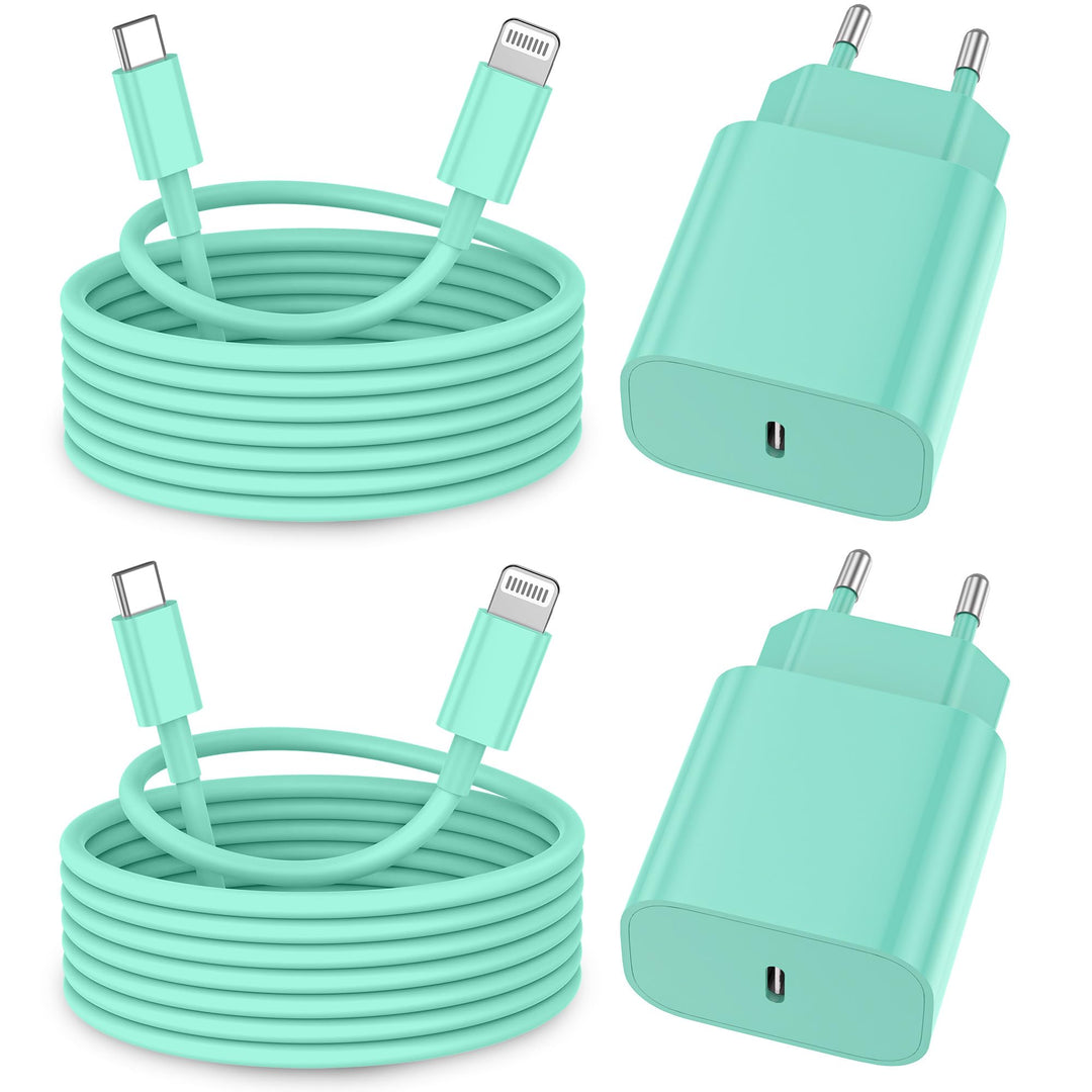 iPhone Ladekabel, [MFi-Zertifiziert] 2er 20W Pack iPhone Ladegerät Apple Ladekabel 2M,USBC Schnellla