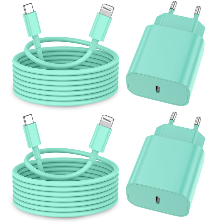 iPhone Ladekabel, [MFi-Zertifiziert] 2er 20W Pack iPhone Ladegerät Apple Ladekabel 2M,USBC Schnellla