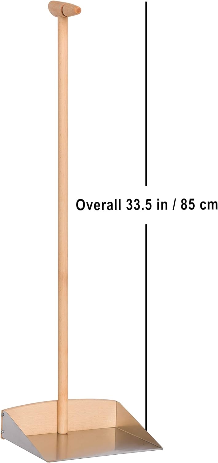 Bürstenhaus Redecker 180690 Steh-Kehr-Set stabil und kippsicher, Stiele aus geöltem Buchenholz, Bese