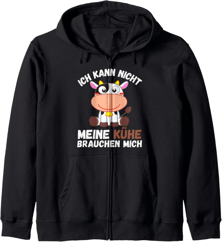 Ich Kann Nicht Mein Kühe Brauchen Mich Milch Kühe Milchbauer Kapuzenjacke