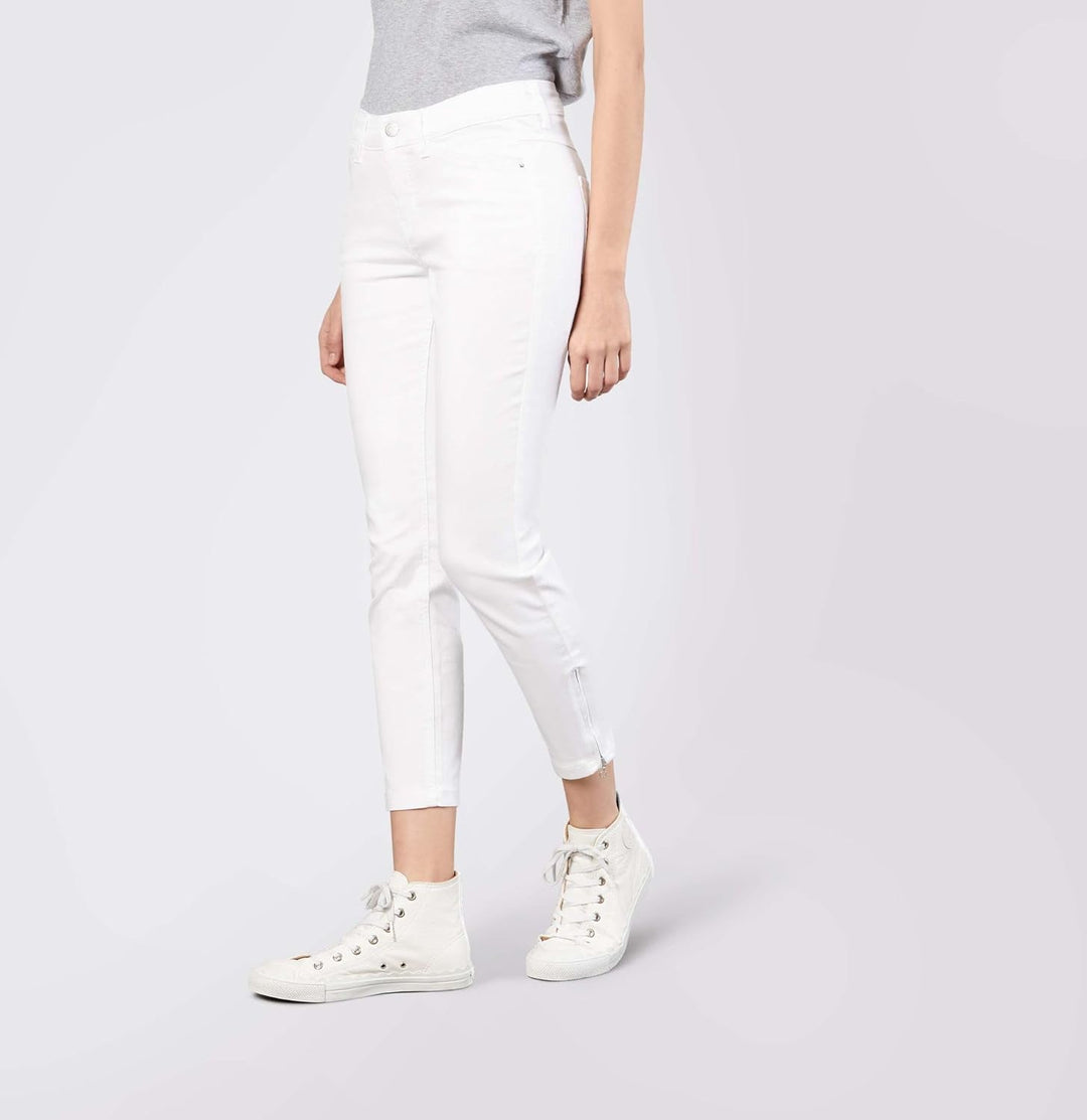 Mac - Damen 5-Pocket Jeans, Dream CHIC (5471-90-0355L) 30W / 27L Weiss (White Denim D010), 30W / 27L