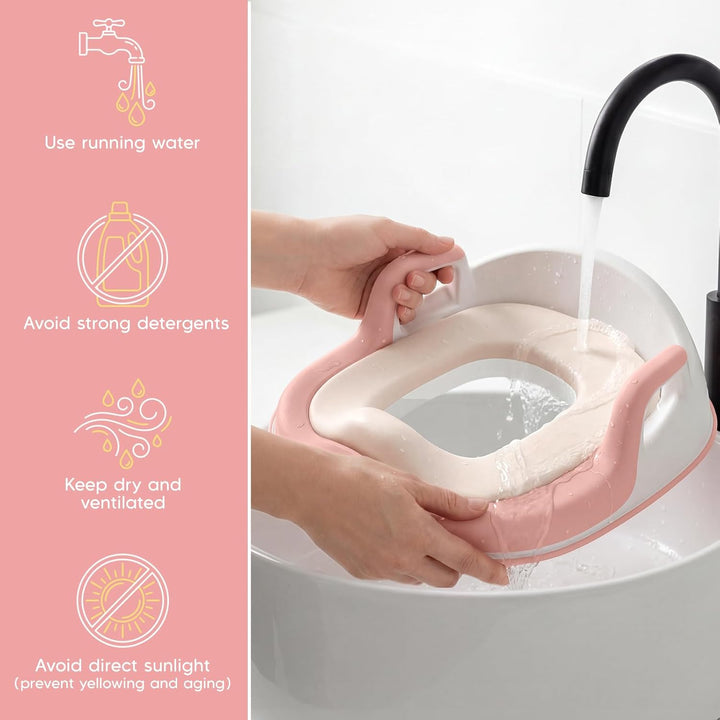 Maliton Toilettensitz Kinder mit 2-stufiger Tritthocker für Kinder 1-8 Jahren, Kindertoilettenkorb m