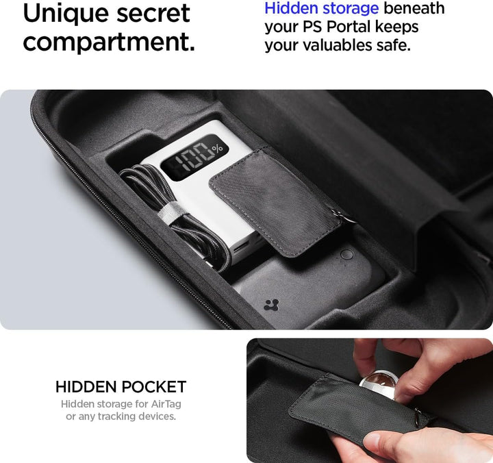 Spigen Rugged Armor Pro Hülle Kompatibel mit PlayStation Portal Remote Player Tasche - Schwarz