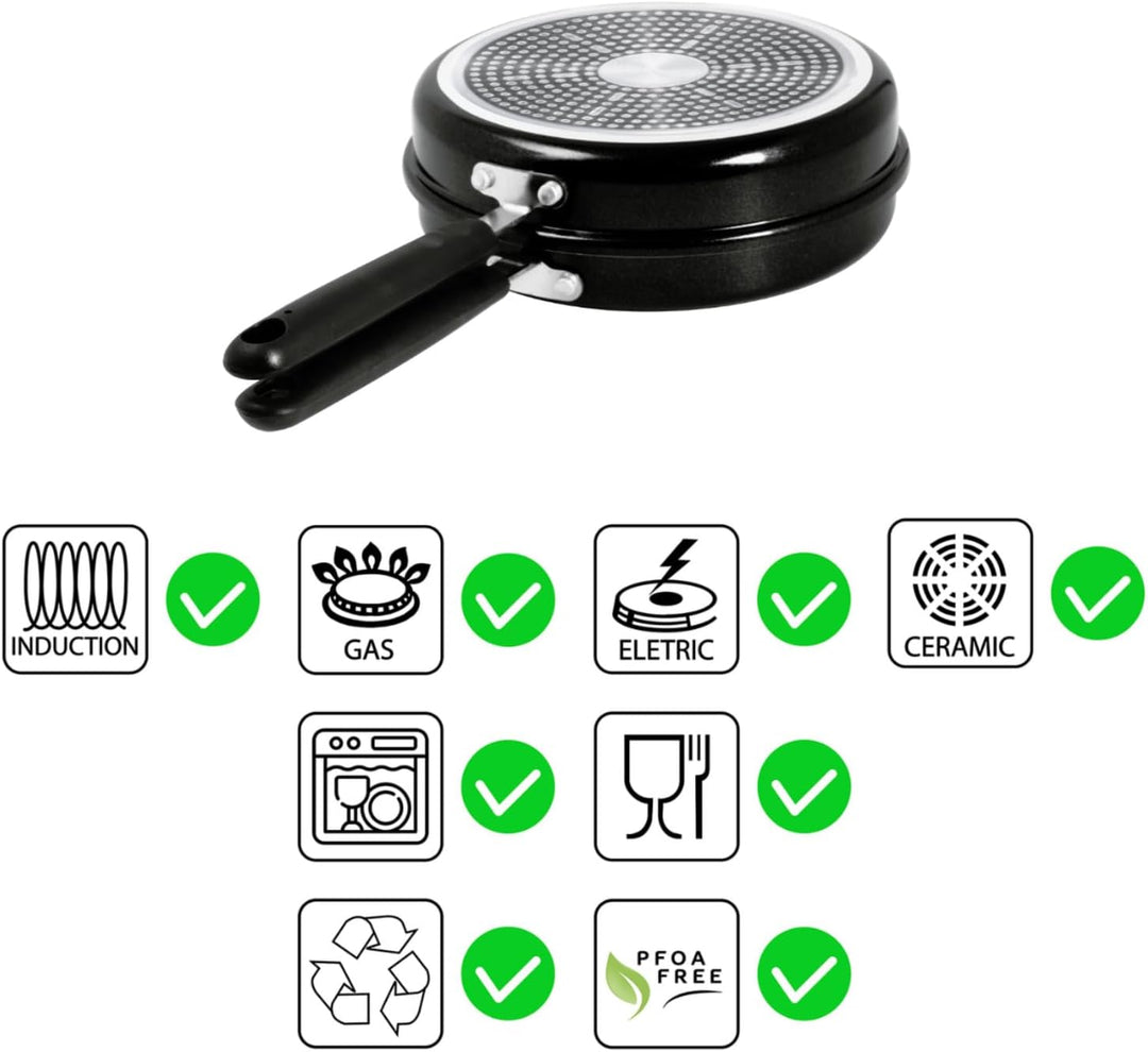 Aeternum, Black Pearl, Hohe Omelette, antihaftbeschichtet, Durchmesser 24 cm, induktionsgeeignet, Al