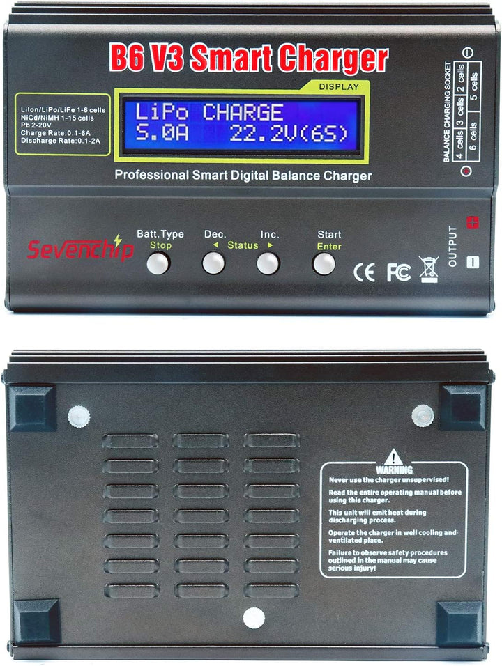 80W Lipo Ladegerät, IMAX B6 V3 lipo ladegerät Balancer für LiPo Li-Ionen-Lebensdauer NiCd NiMH LiHV