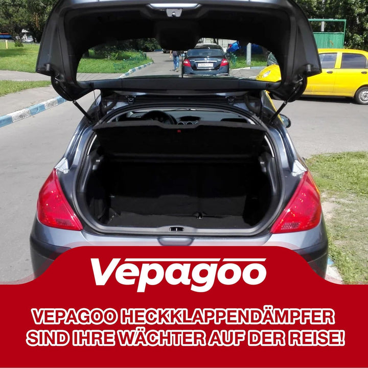 Vepagoo Heckklappendämpfer Gasdruckfedern für Peugeot 307 (3A/C) Schrägheck 2000–2011 kofferraum däm