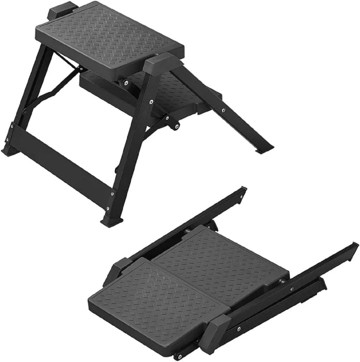 Wohnwagen Trittstufe Aluminium EN14183:2003 595 x 460 x 200/400 mm schwarz Trittstufe klappbar Tritt