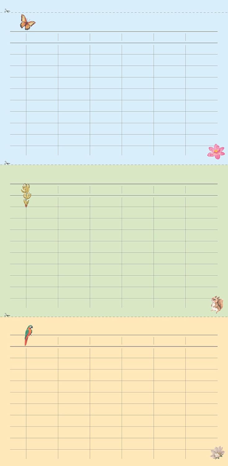 GreenLine - Jungle 2026 – Familienplaner 22x45 cm, nachhaltiger Wandkalender mit 5 Spalten, exotisch