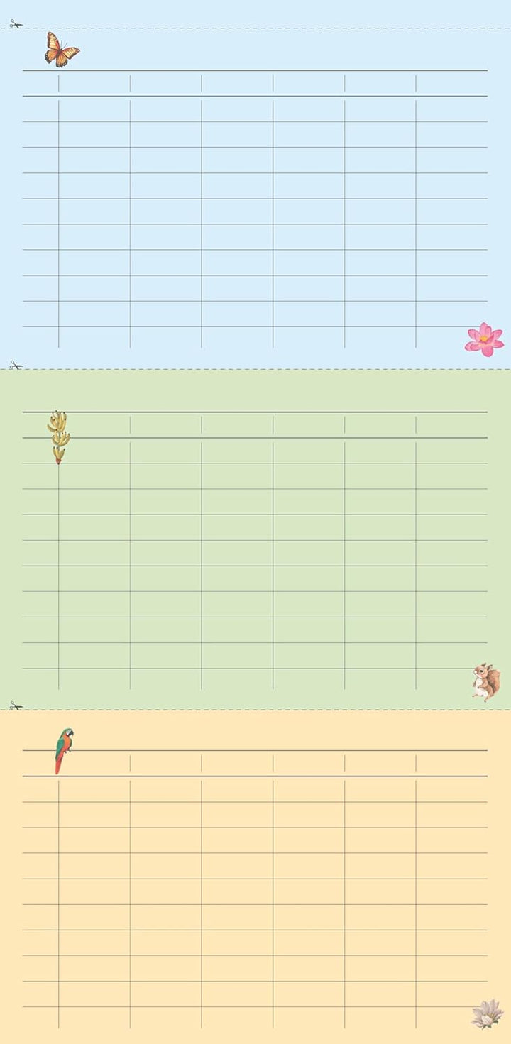 GreenLine - Jungle 2026 – Familienplaner 22x45 cm, nachhaltiger Wandkalender mit 5 Spalten, exotisch