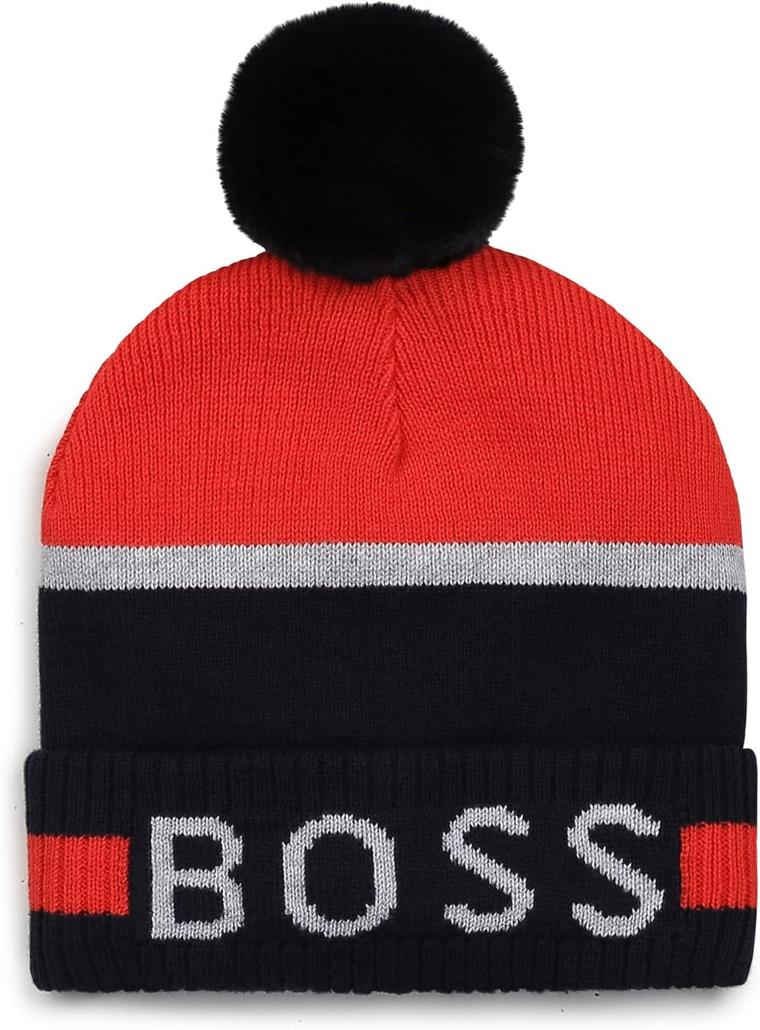 BOSS - Bommelmütze mit Baumwollfutter 100% Baumwolle