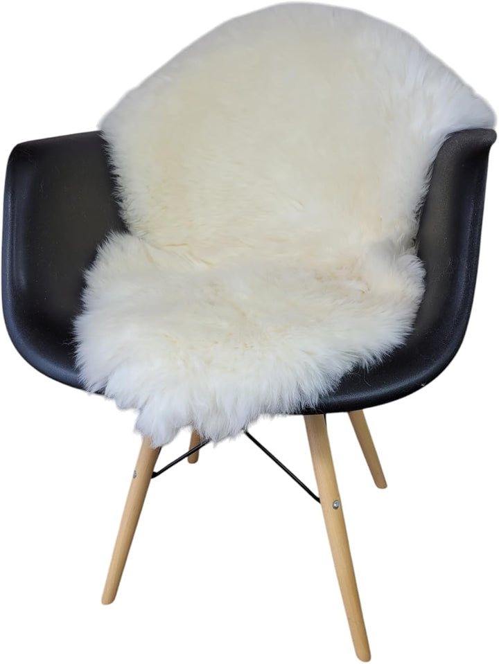 Naturasan Lammfell/Schaffell ökologisch gegerbt, Weiss (120-130 cm mit Nähten) Weiss 120 - 130 cm mi