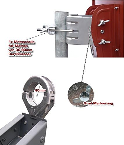 Gibertini Antenne 75cm SE Profi Alu Serie Ziegelrot