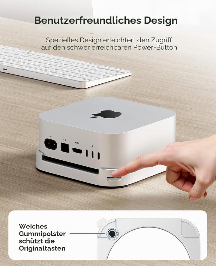 ORICO ST02 Stapelbarer Mac mini 2024 Ständer | Modulares Design + 360°-Belüftung | Platzsparend für