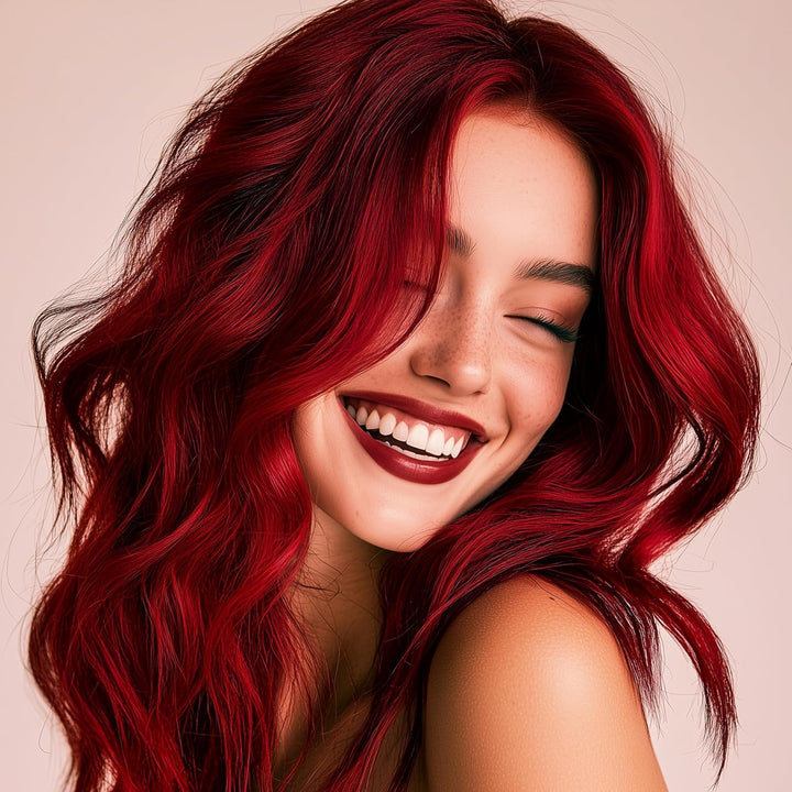 GKhair Red Red Bombshell Masque Haar 200 g Coloring Moisturizing Mask Lila Semi Permanent Haarfarbe