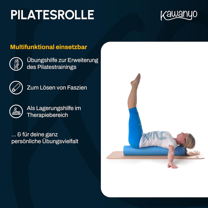 Pilates Rolle für Stabilitäts- &amp; Balanceübungen – Übungshilfe zum Pilatestraining – Yoga Rolle aus H
