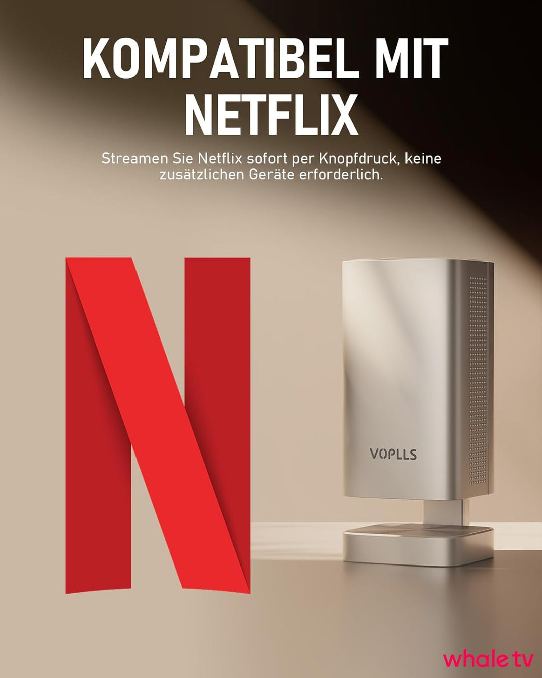 Smart Mini Beamer 4k [Kompatibel mit Netflix & Dolby Audio] VOPLLS TOF Autofokus/Trapezkorrektur 280