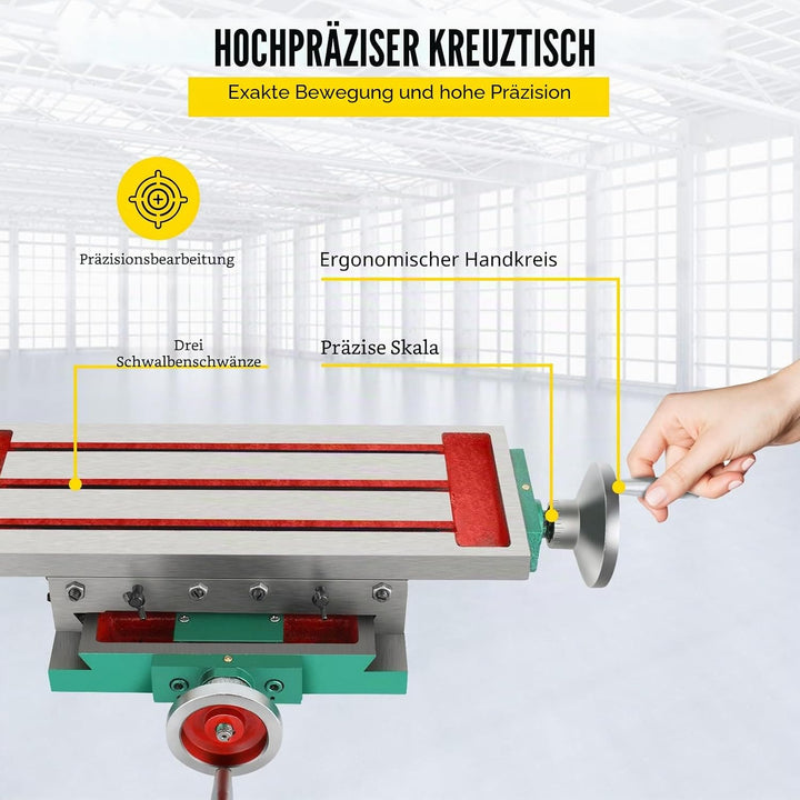 SucceBuy 450 x 170 mm Tisch Milling Machine Multifunktionale Arbeitstisch Frästisch zum Bohren und F