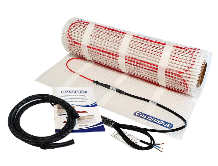 CALORIQUE Elektrische Heizkabelmatte – 4,0m² – Sparsame Elektrische Fussbodenheizung 150 W/m² – TWIN