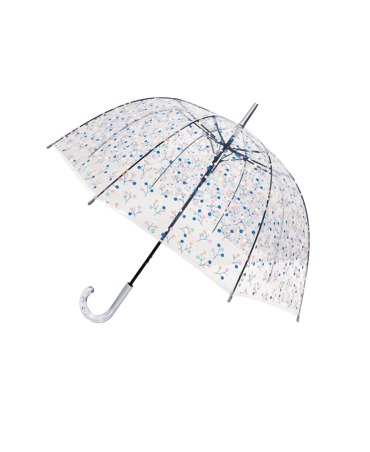 SMATI Durchsichtiger Regenschirm transparent Stockschirm Glockenform Baum des Lebens, mehrfarbig, Ba