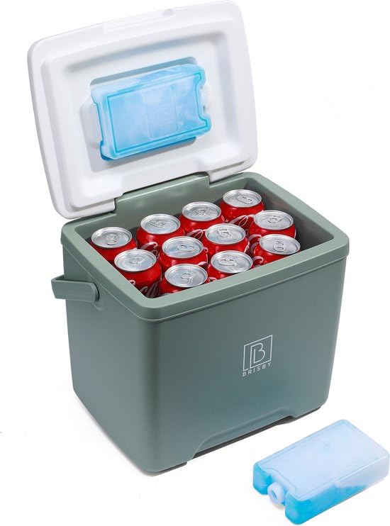 Brisby Kühlbox - 13 und 22 Liter, 18 Stunden warm - 40 Stunden kühl - Inklusive Kühlelemente 450 ML