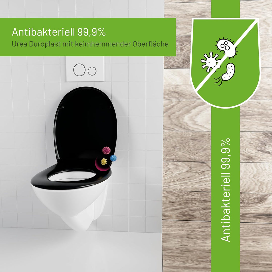 LUVETT® Toilettendeckel mit Absenkautomatik C770 oval, WC-Sitz mit 3 Befestigungsvarianten zur Wahl,