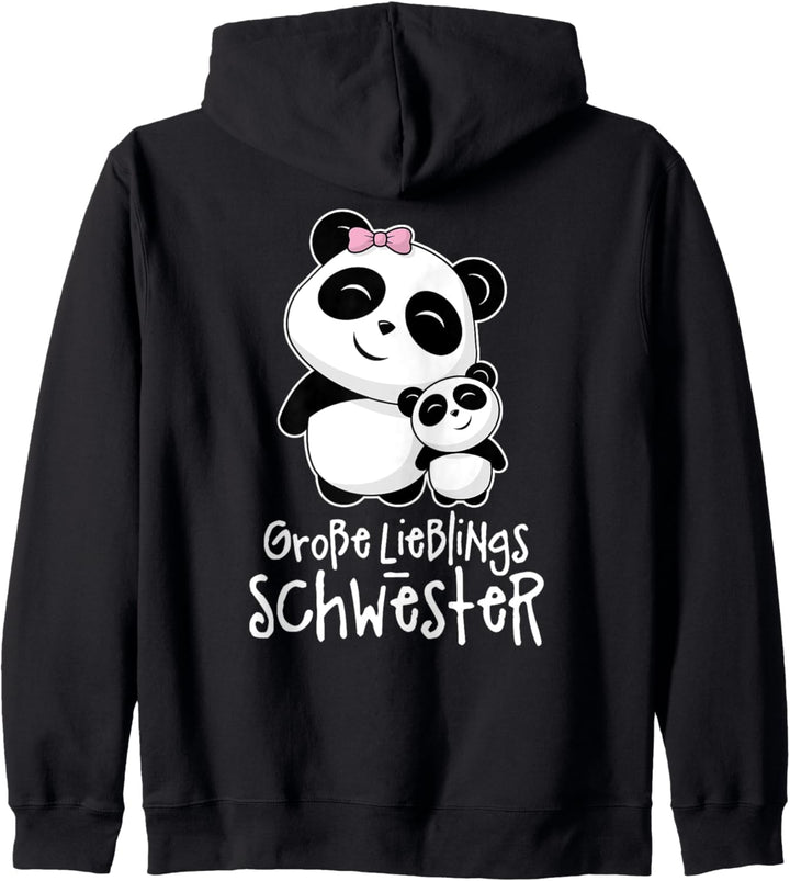 Grosse Lieblingsschwester Süsse Pandas Panda Baby Geschwister Kapuzenjacke