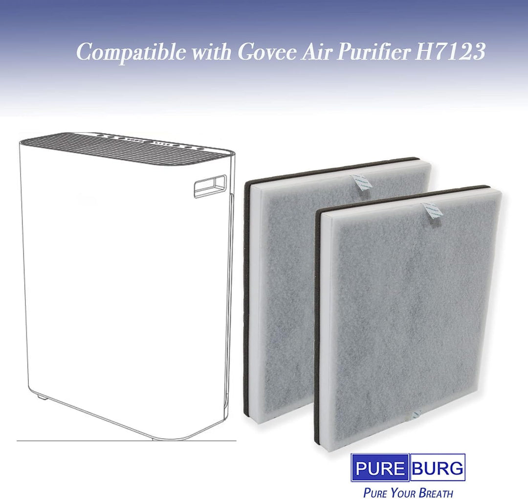 PUREBURG ErsatzFilter kompatibel mit Homvana H211 H211S &amp; Govee H7123 Luftreiniger,H13 4-stufige Fil