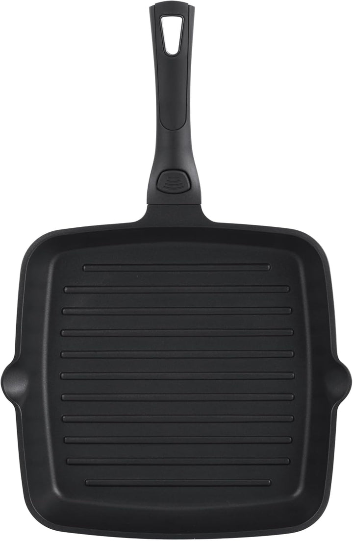 Stone&Stone Quadratische Grillpfanne 28x28 cm | Profi Bistecchiera | Deutsche Antihaftbeschichtung G