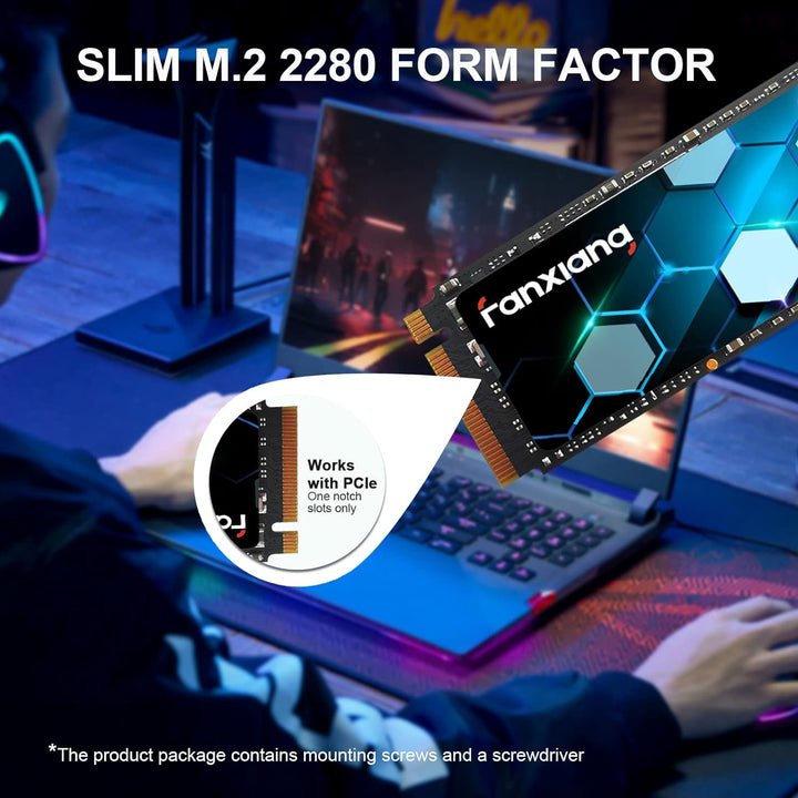 fanxiang M.2 SSD 256GB Interne NVMe SSD Festplatte PCIe 3.0, 3000MB/s Lesen, 1500MB/s Schreiben, SSD