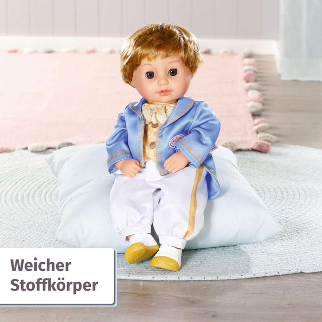 Zapf Creation 707104 Baby Annabell Little Sweet Prince 36cm - weiche Prinzen-Puppe mit Schlafaugen,