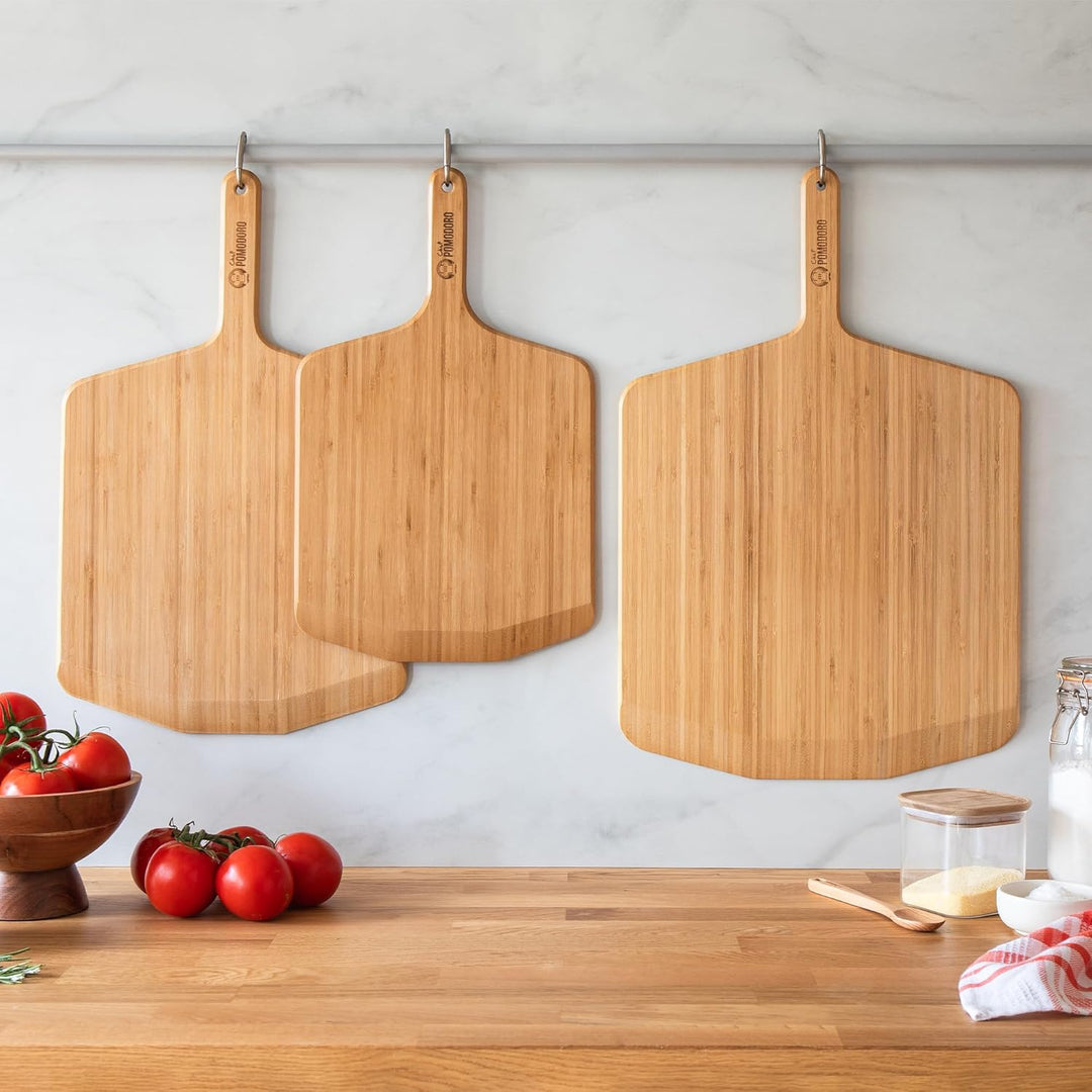 Chef Pomodoro 40,6 cm Bambus Pizzaschieber Holz Pizzaschieber 16 Zoll Hausgemachte Holz Pizzaschiebe