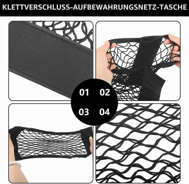 Kofferraum Klett Fixierung Set 3 Kofferraum Organizer Klett 1 Netztasche 2 Elastisches Band mit Klet