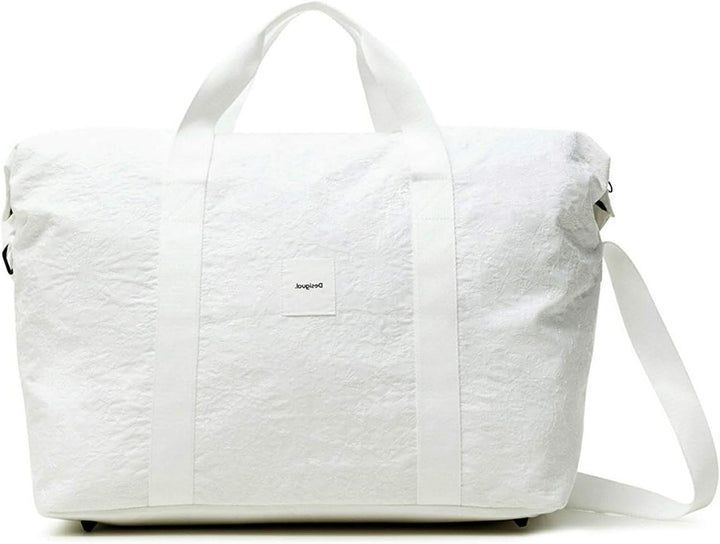 Desigual Womens Woven Luggage, White, Medium