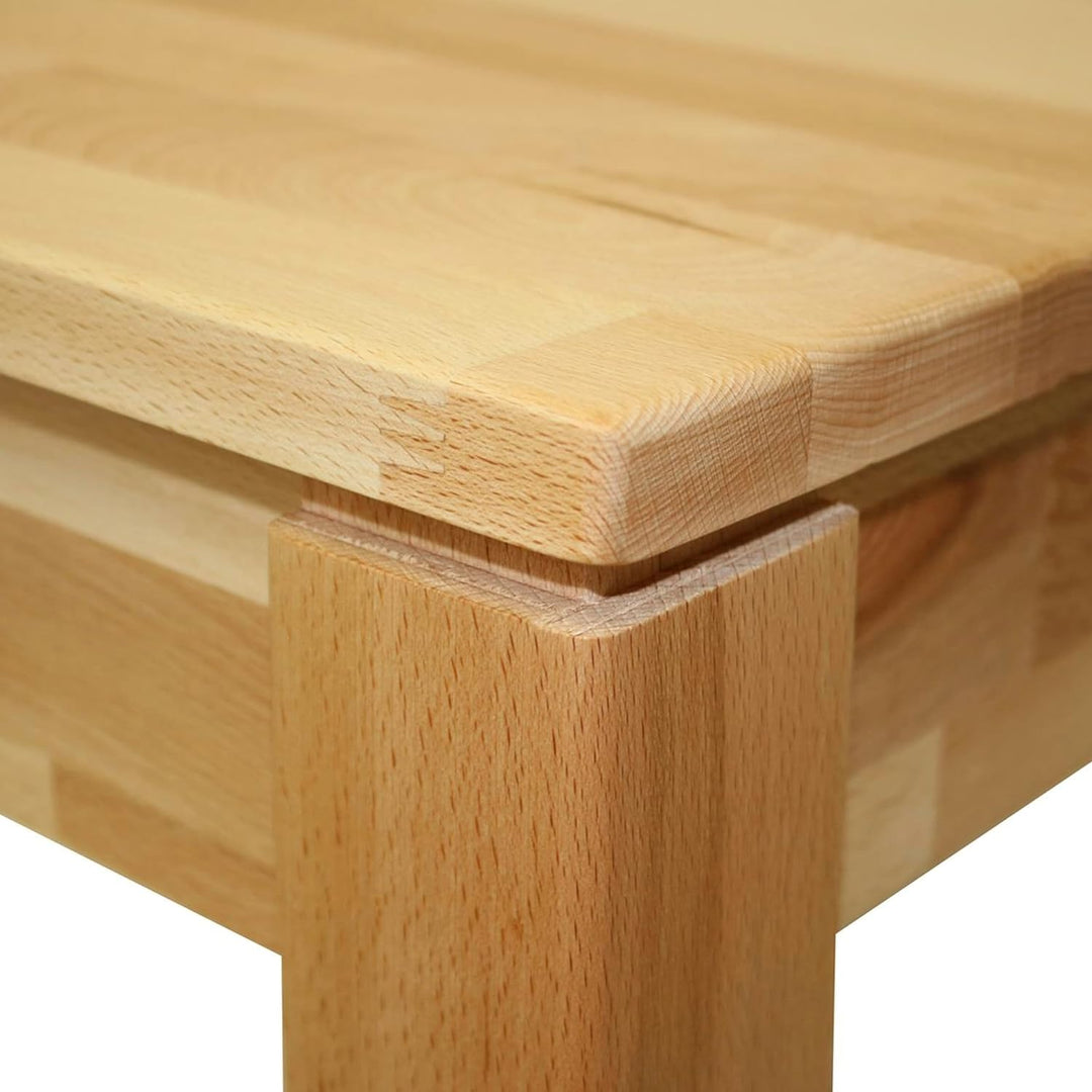 Betten-ABC Bubema Multifunktionaler Hocker aus massiver Kernbuche, Natur geölt, extrem stabil