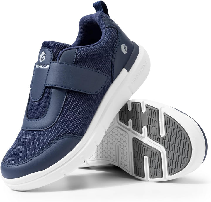 FitVille Diabetiker Schuhe Herren Extra Weit mit Klettverschluss überbreite weiche Gesundheitsschuhe