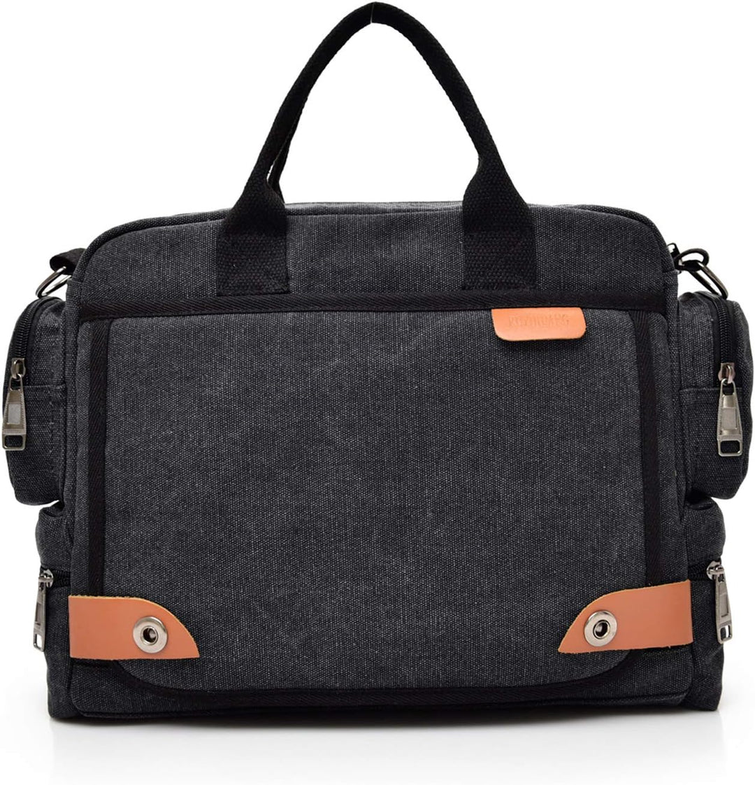 FANDARE Umhängetasche Herrentasche Segeltuch Schultertasche Lehrertasche Laptoptasche für 12.9 Zoll