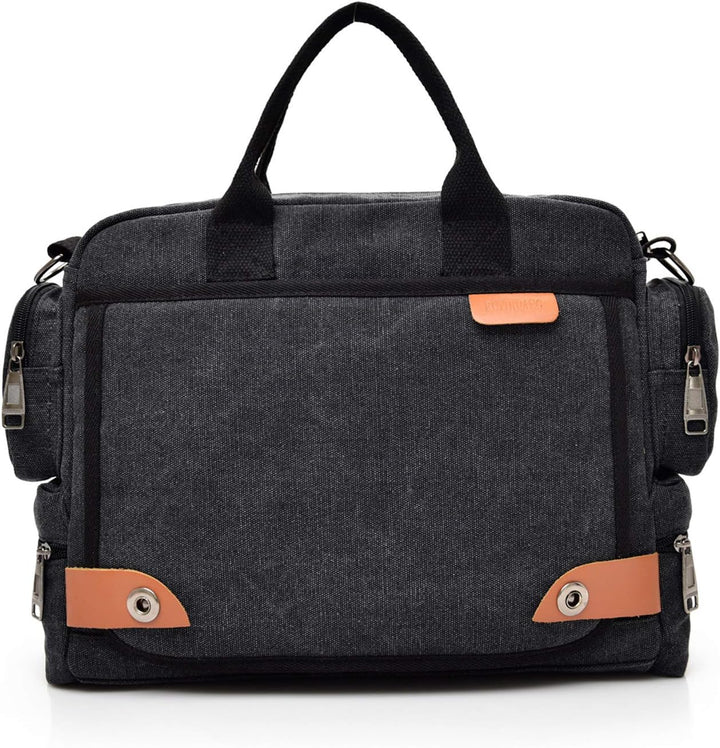 FANDARE Umhängetasche Herrentasche Segeltuch Schultertasche Lehrertasche Laptoptasche für 12.9 Zoll