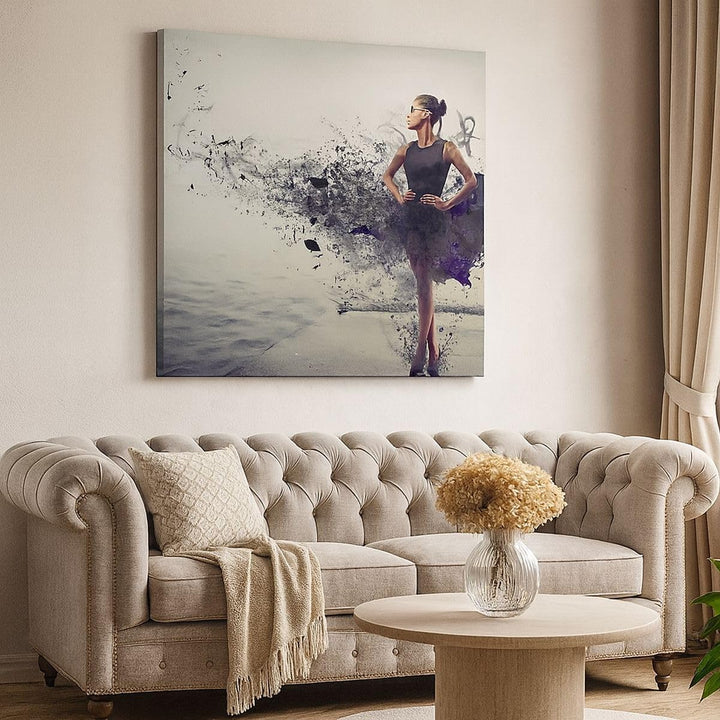 Bilder auf Leinwand 70x70cm Leinwandbild Afrika modell schönheit komposition Gross Wanddeko Bild Sch