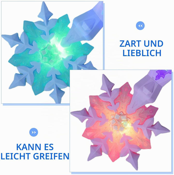 Leuchtender Schneeflocken Zauberstab: Kinder Glitzer Stab Leuchtstäbe Magischen Prinzessinnen Mädche
