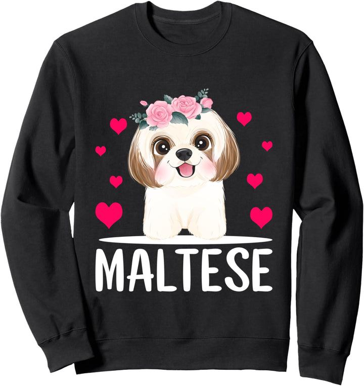 Malteser Maltese Hund Sweatshirt