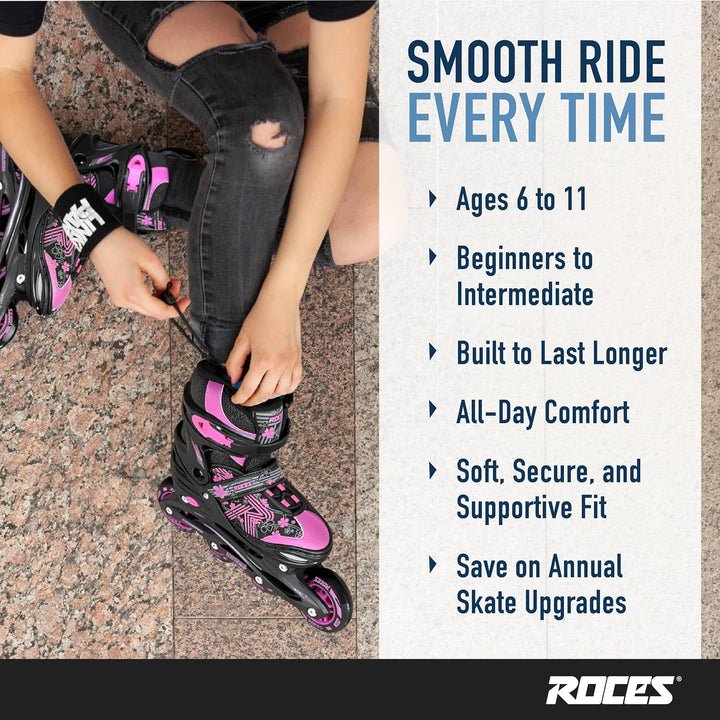 Roces Mädchen Jokey 3:0 Inline Skates 38 Black-Pink, 38 Black-Pink