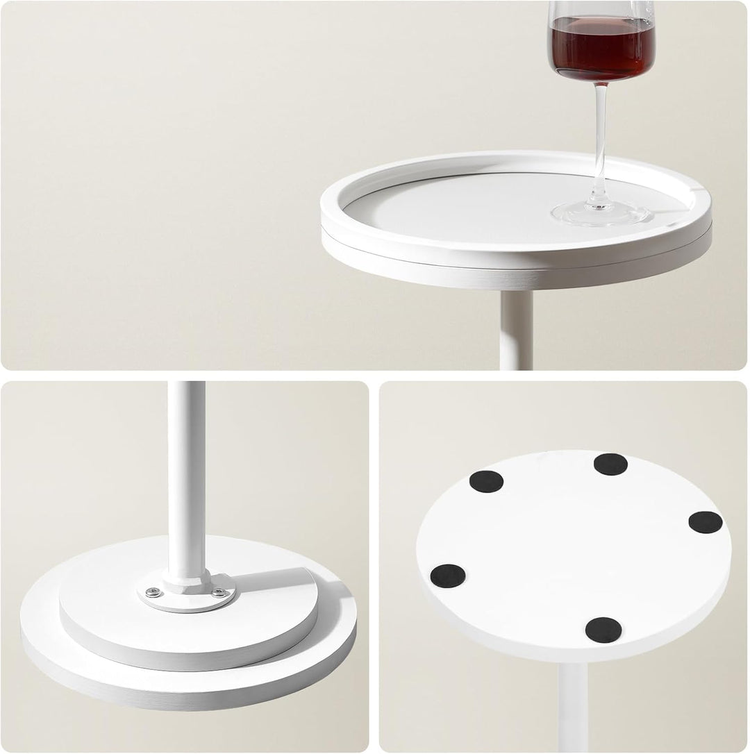 HOOBRO Runder Beistelltisch, Cocktailtisch, Bistrotisch für kleine Räume, Wohnzimmer, Schlafzimmer,