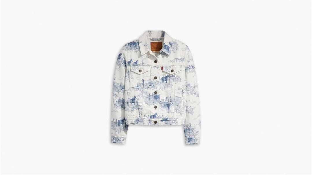 Levi's Damen Original Trucker Denim Jacke XS Western Toille, XS Western Toille