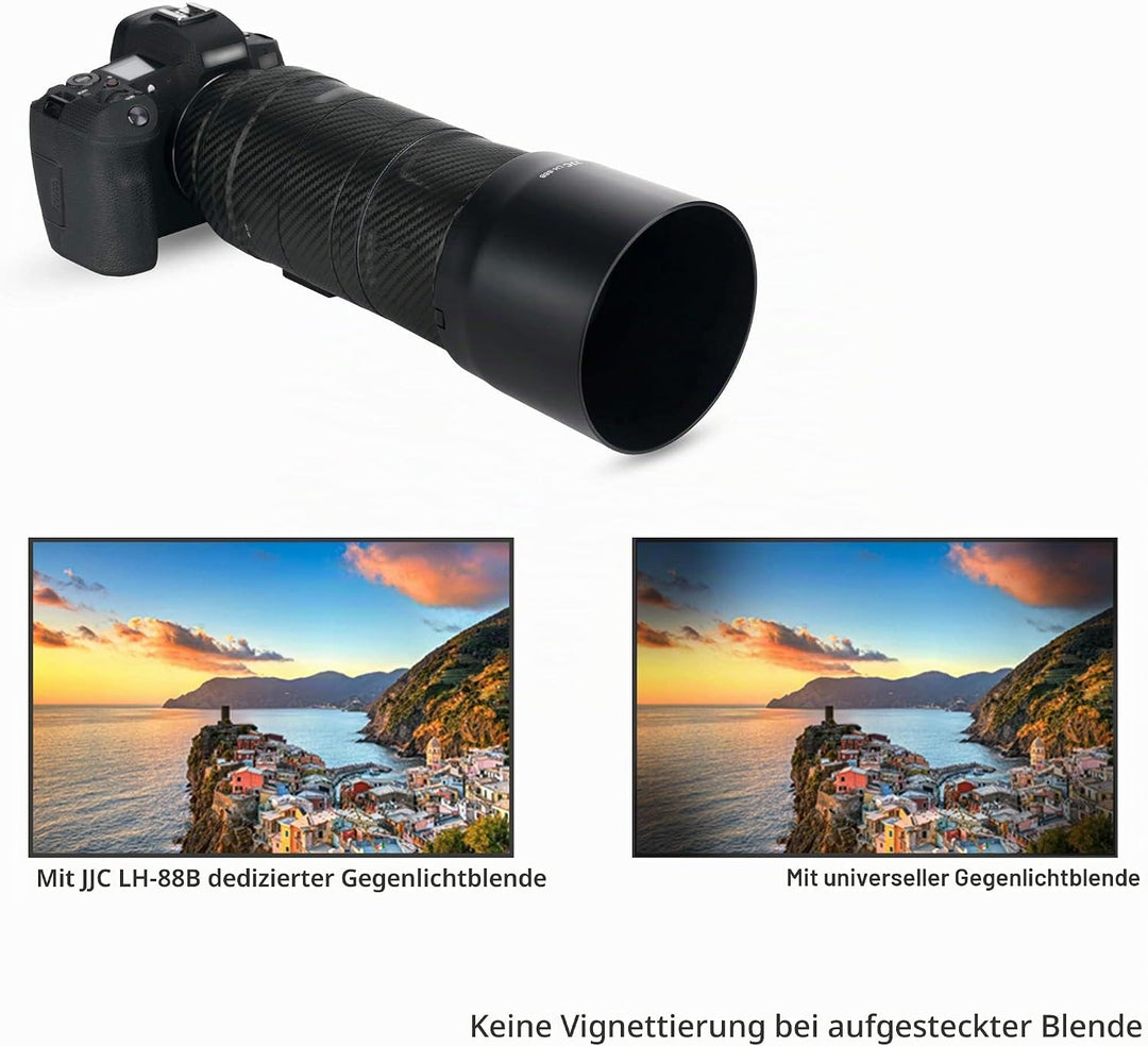 JJC ET-88B Gegenlichtblende Kompatibel mit Canon RF 600mm F11 is STM Objektiv RF 135mm F1.8 L is USM
