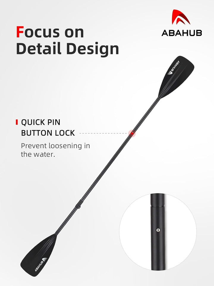 Abahub SUP Paddel / 2 in 1 Sup Kajak Paddel Aluminium Einstellbares Stand Up Paddle für Paddleboard,