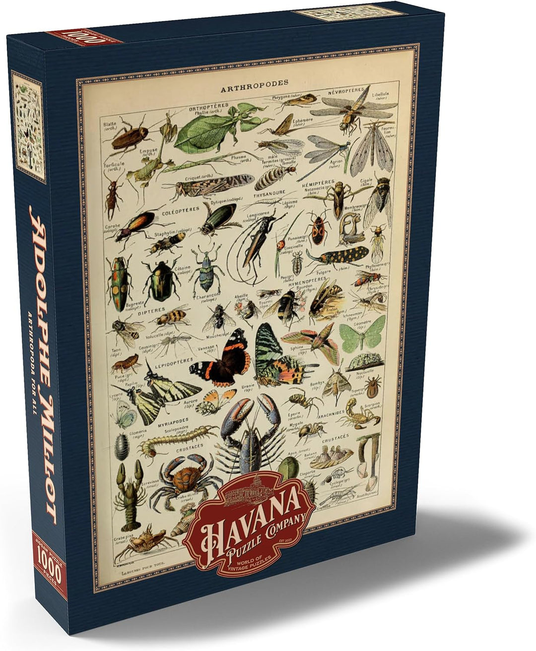Gliederfüsser für alle, Vintage Art Poster, Adolphe Millot - Premium 1000 Teile Puzzle - MyPuzzle So