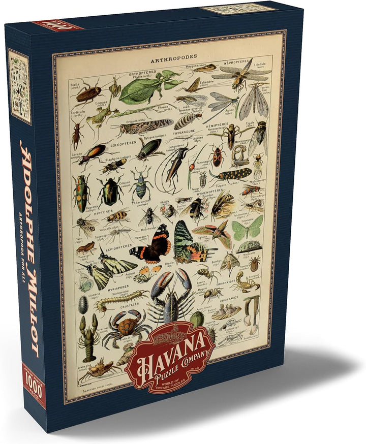 Gliederfüsser für alle, Vintage Art Poster, Adolphe Millot - Premium 1000 Teile Puzzle - MyPuzzle So