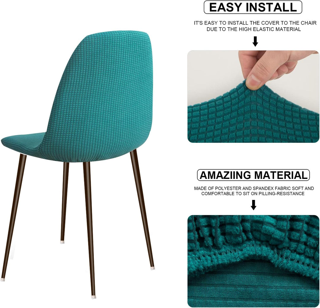 Stuhlhussen 4er Esszimmer Strech Stuhlhussen für Esszimmerstühle Universal Waschbar Bezug Stuhlhusse