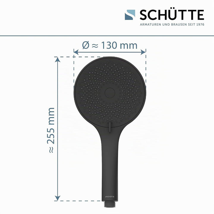 SCHÜTTE Handbrause CAPRI mit Samtstrahl-Technologie | Duschkopf mit über 300 Düsen und 3 einstellbar